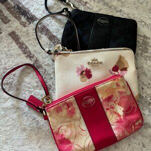 3 Coach Wristlets